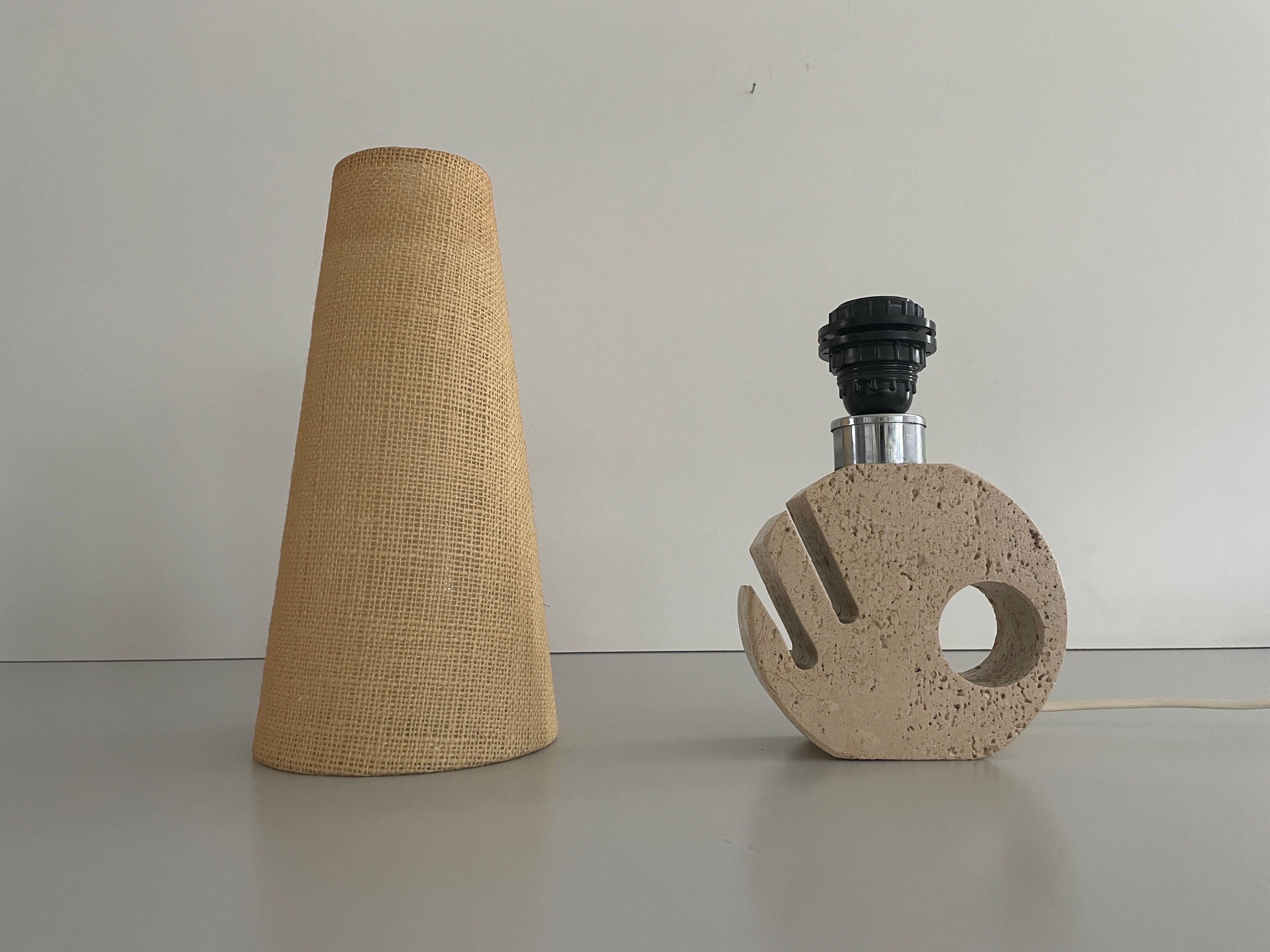 Travertine Table Lamp by Fratelli Mannelli and Luigi Sormani, 1970s, Italy For Sale 10