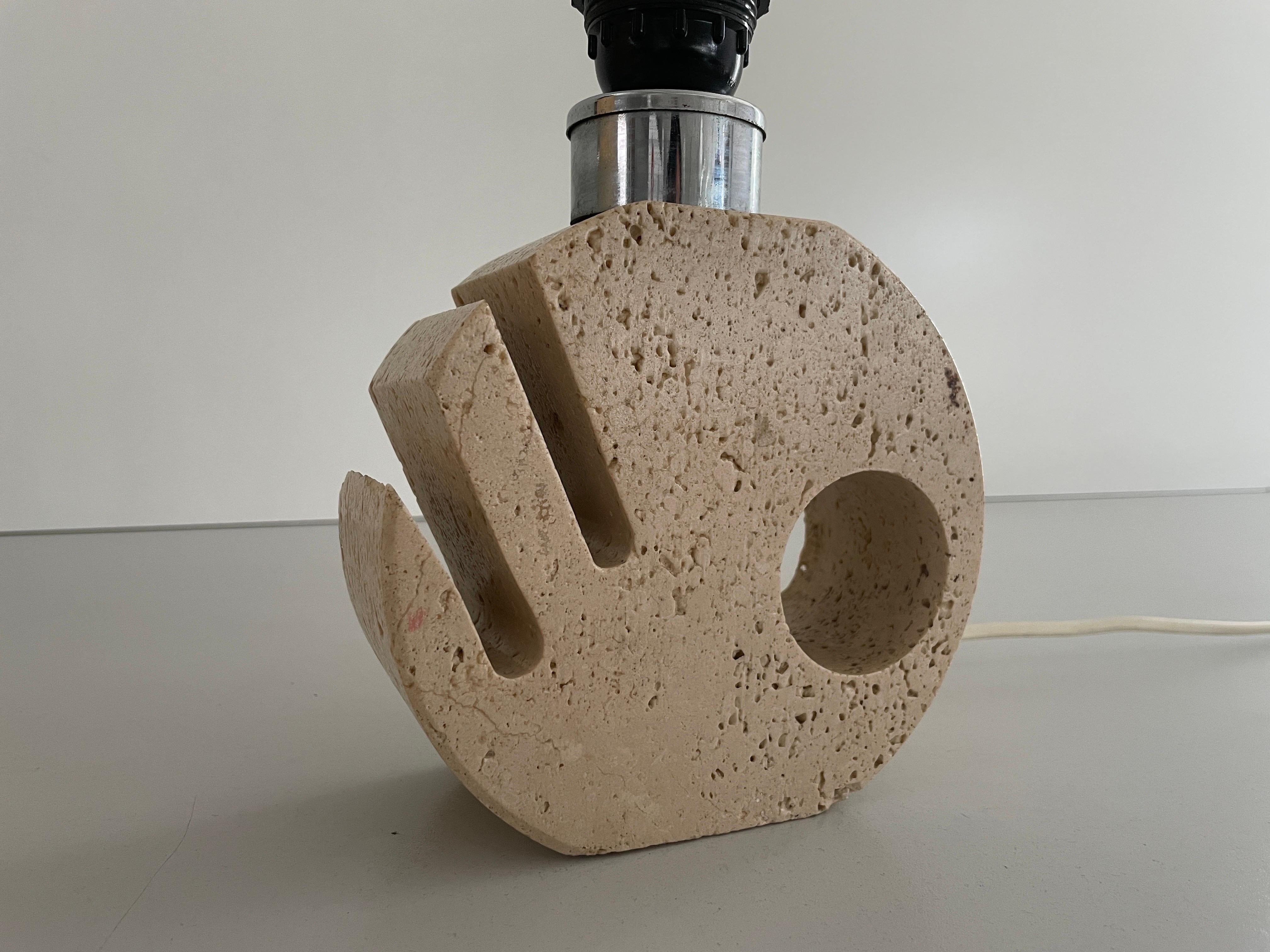 Travertine Table Lamp by Fratelli Mannelli and Luigi Sormani, 1970s, Italy For Sale 14