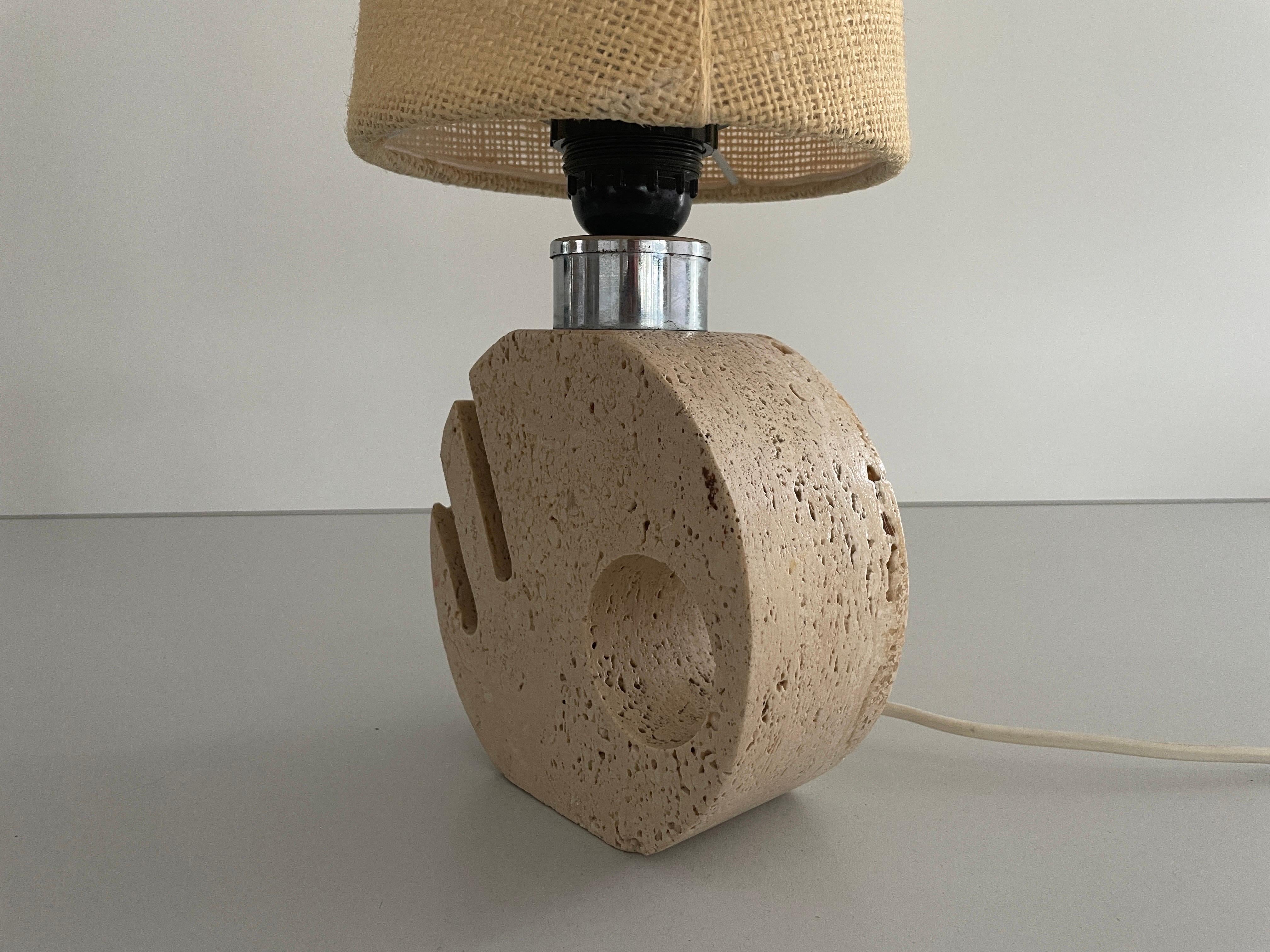 Travertine Table Lamp by Fratelli Mannelli and Luigi Sormani, 1970s, Italy For Sale 1