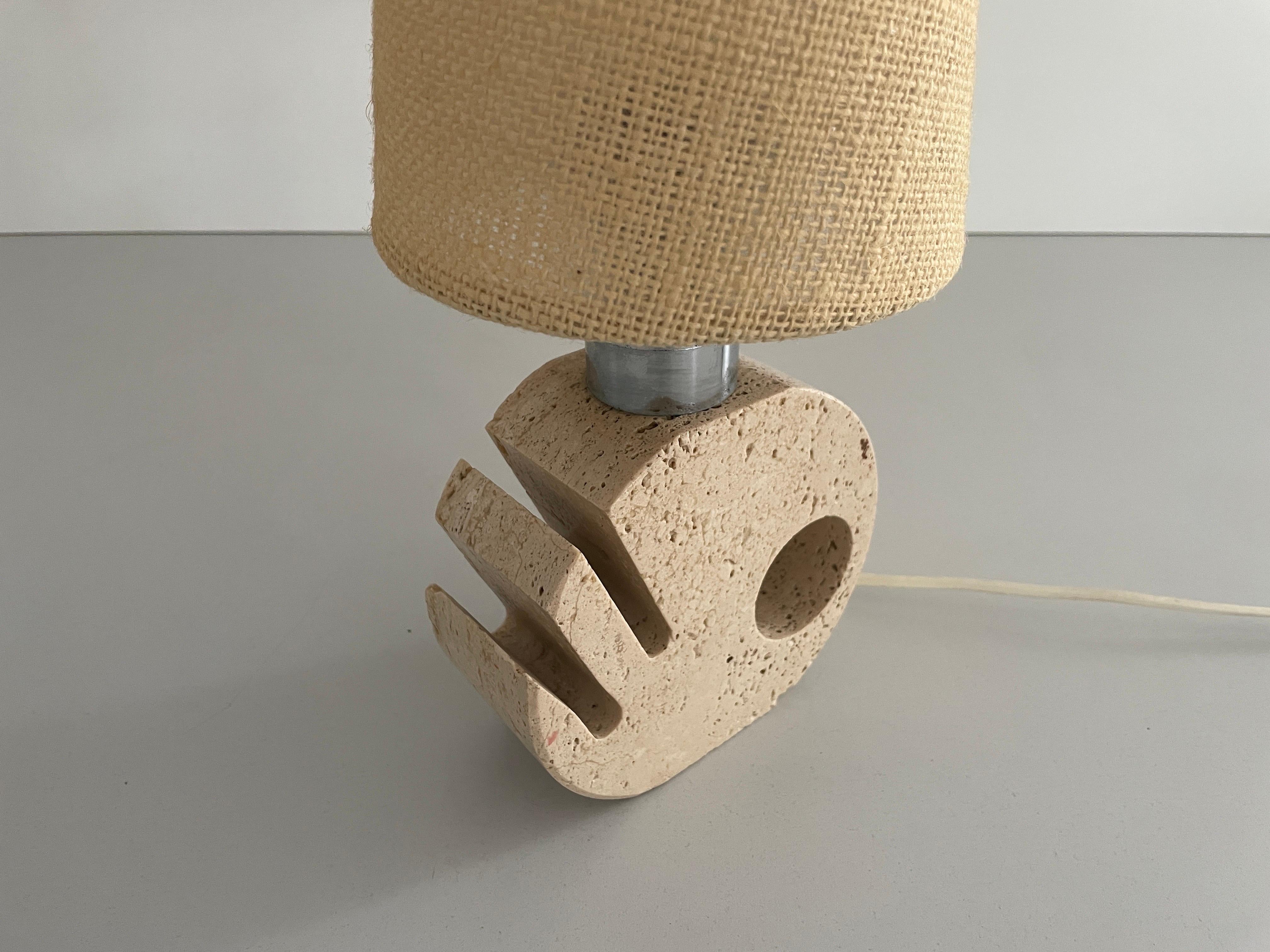 Travertine Table Lamp by Fratelli Mannelli and Luigi Sormani, 1970s, Italy For Sale 2