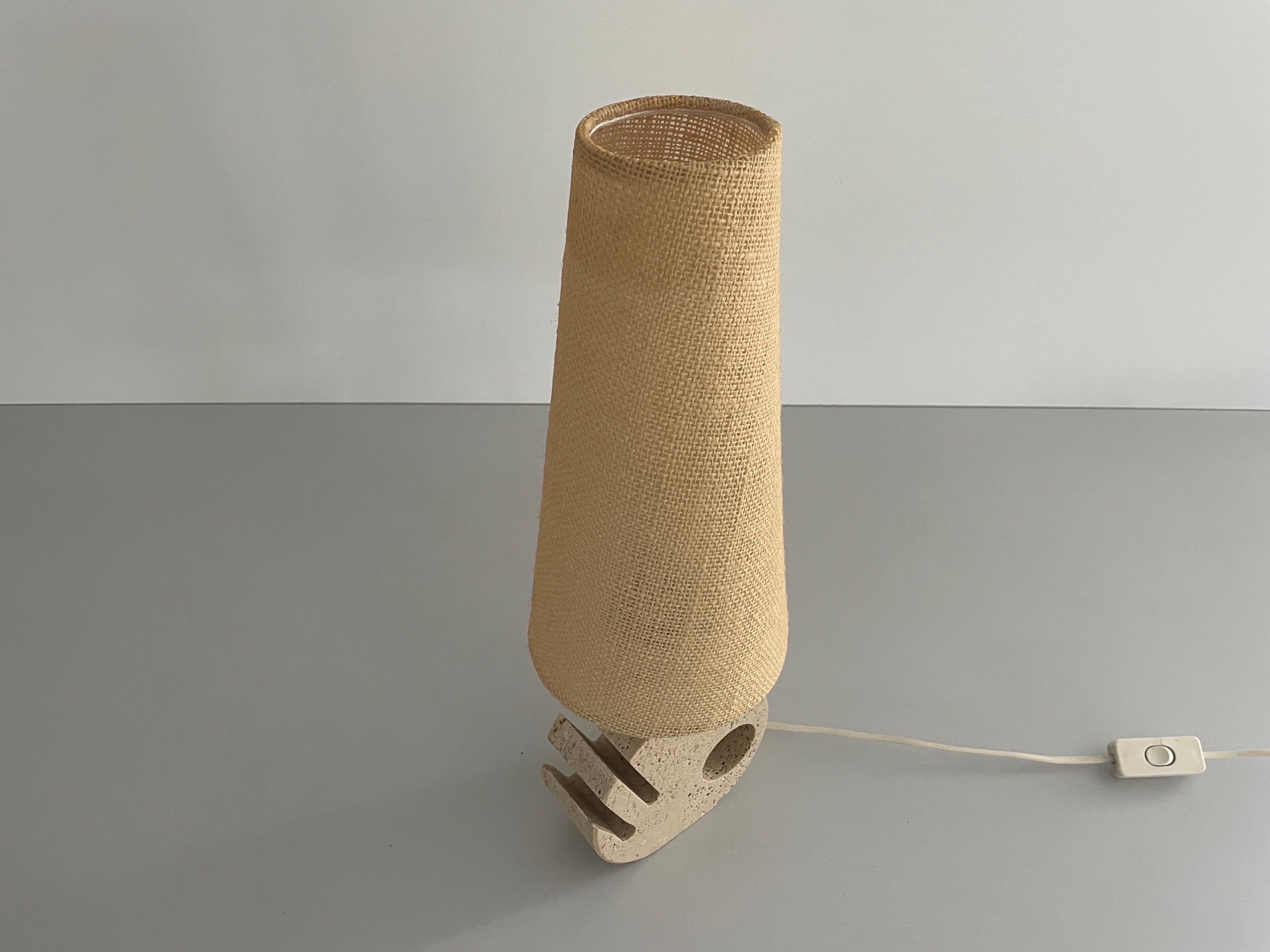 Travertine Table Lamp by Fratelli Mannelli and Luigi Sormani, 1970s, Italy For Sale 3