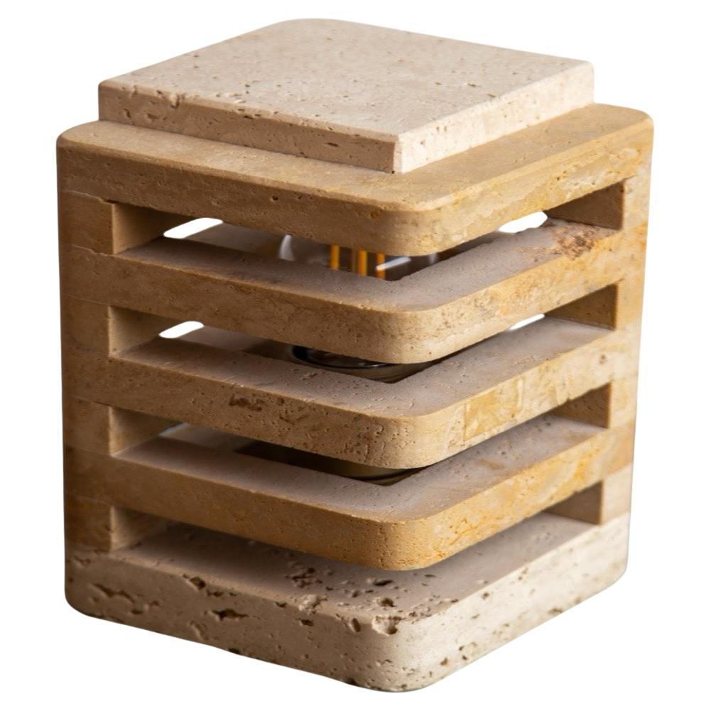 Travertine Table Lamp by Fratelli Mannelli