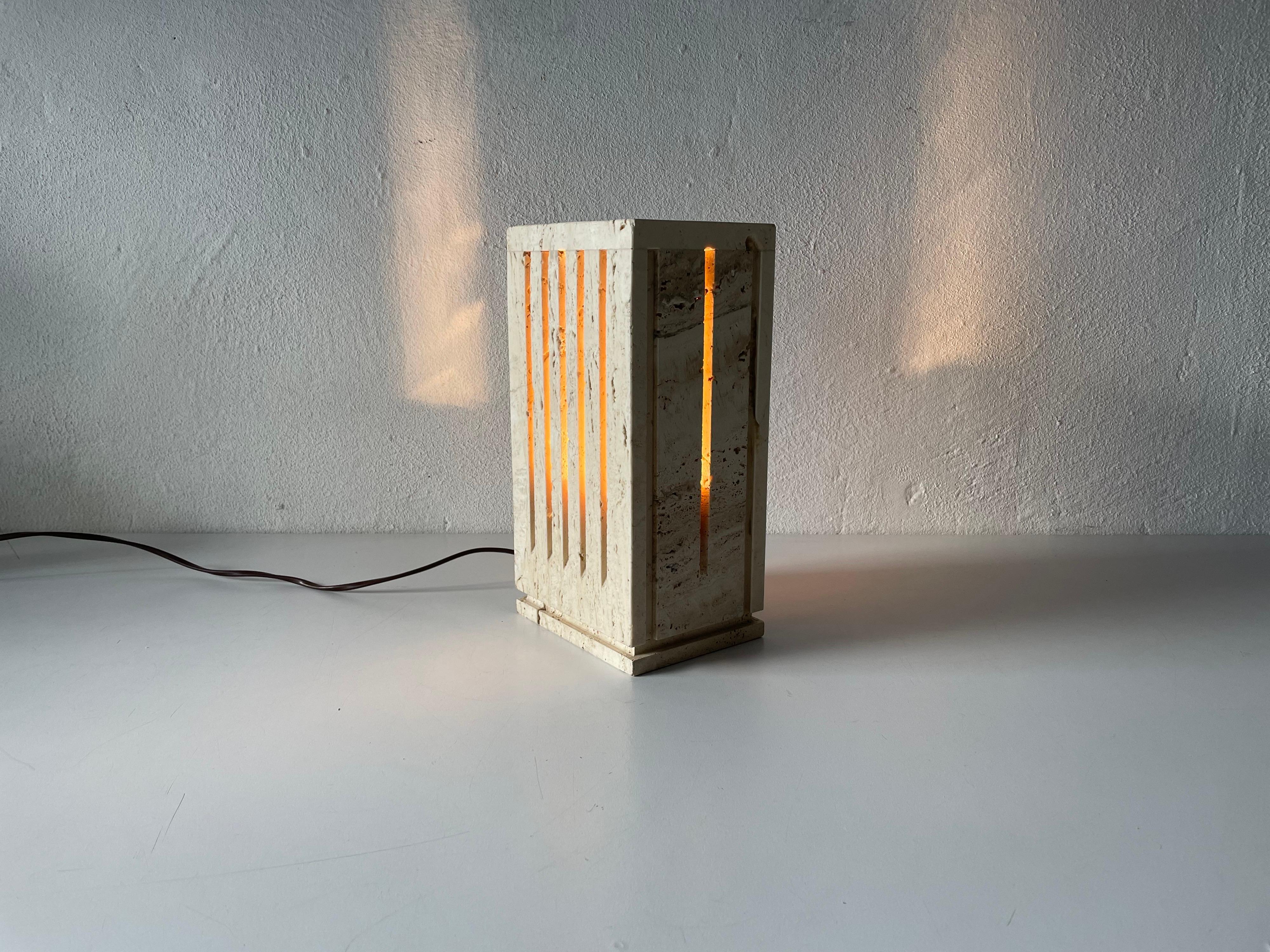 Travertine Table Lamp by Giuliano Cesari for Nucleo Sormani, 1960s, Italy 11