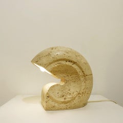 Lampe de table en travertin par Giuliano Cesari pour Sormani, Italie, vers 1960