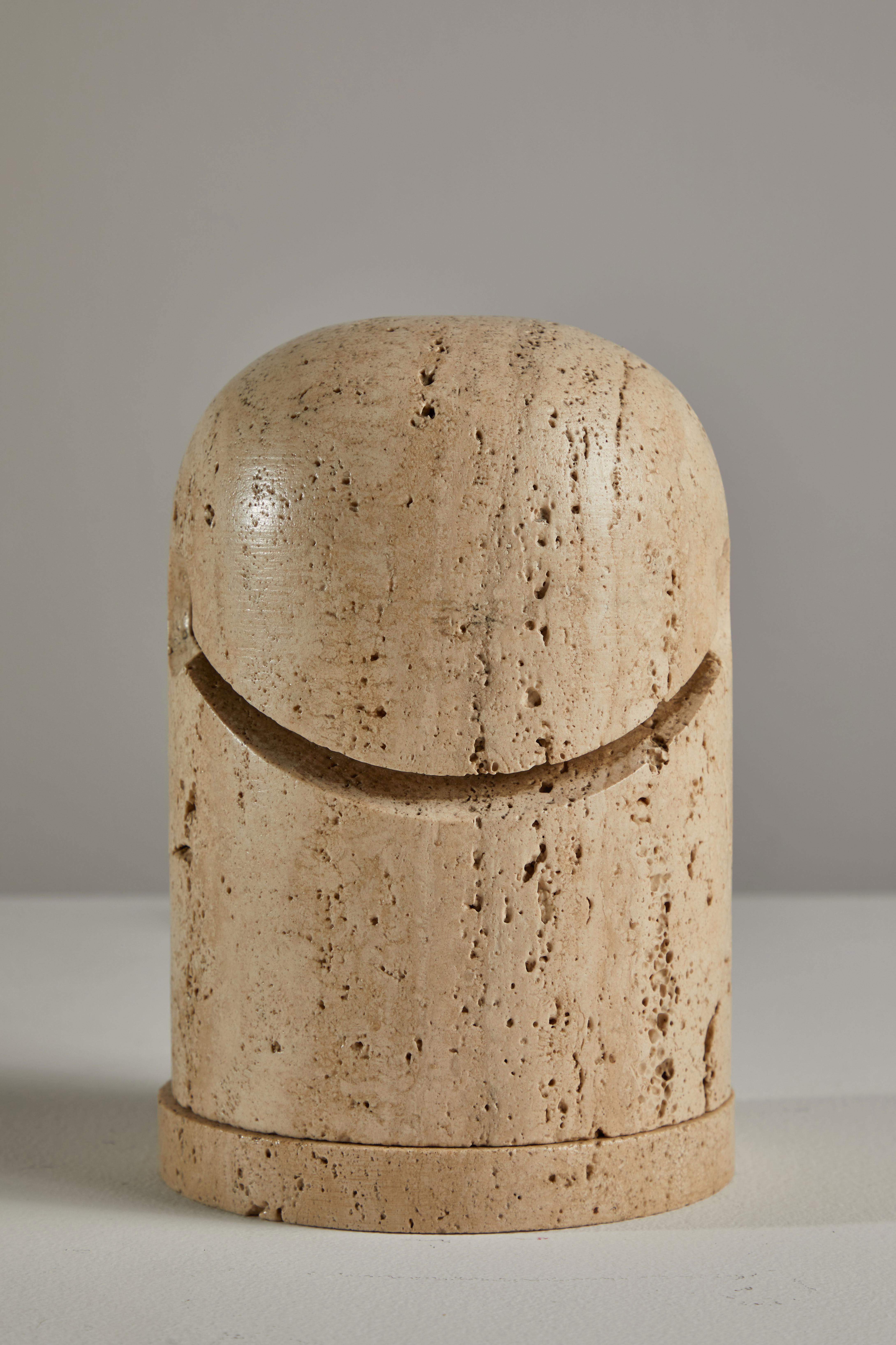 Mid-20th Century Travertine Table Lamp by Nucleo Sormani