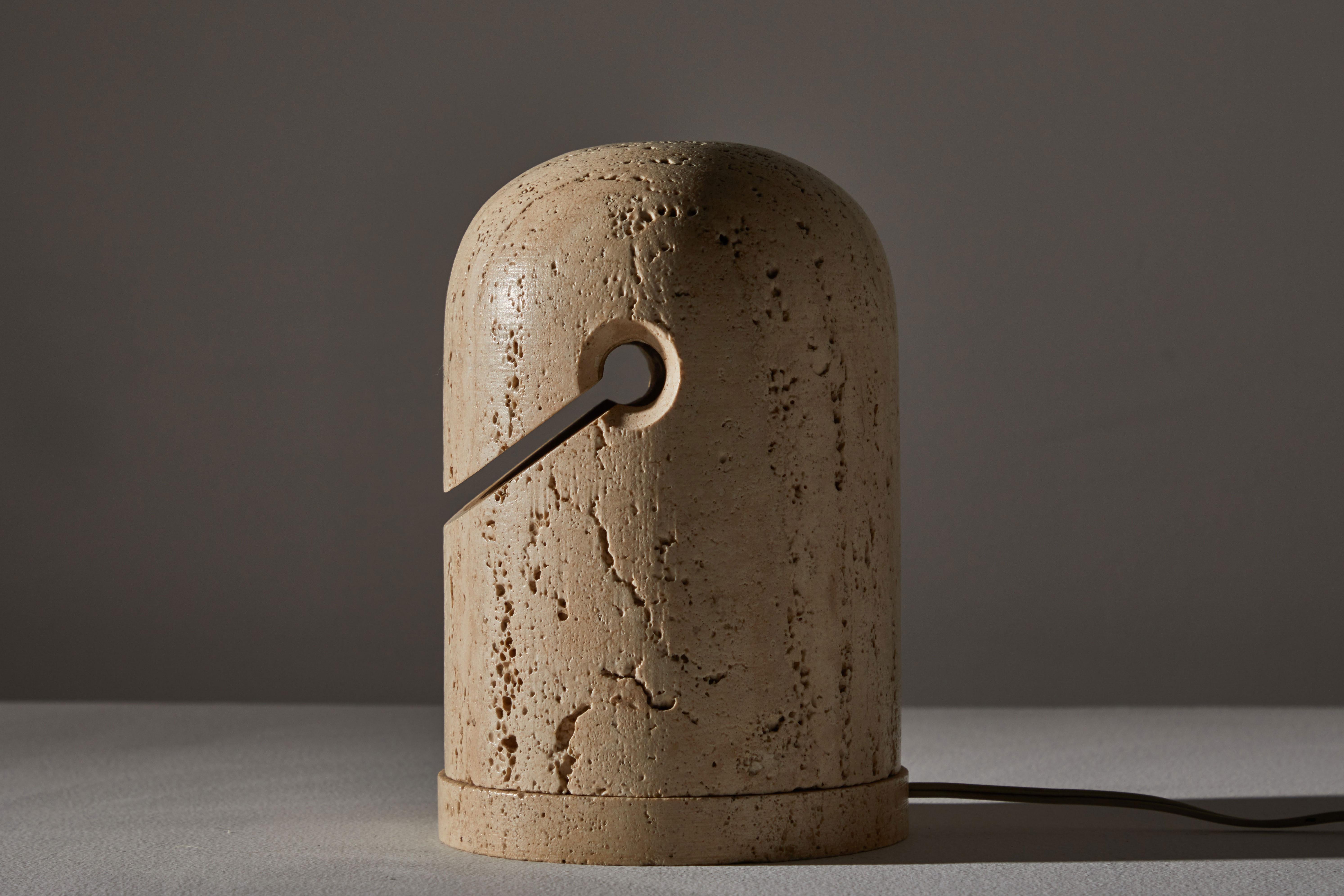 Travertine Table Lamp by Nucleo Sormani 2