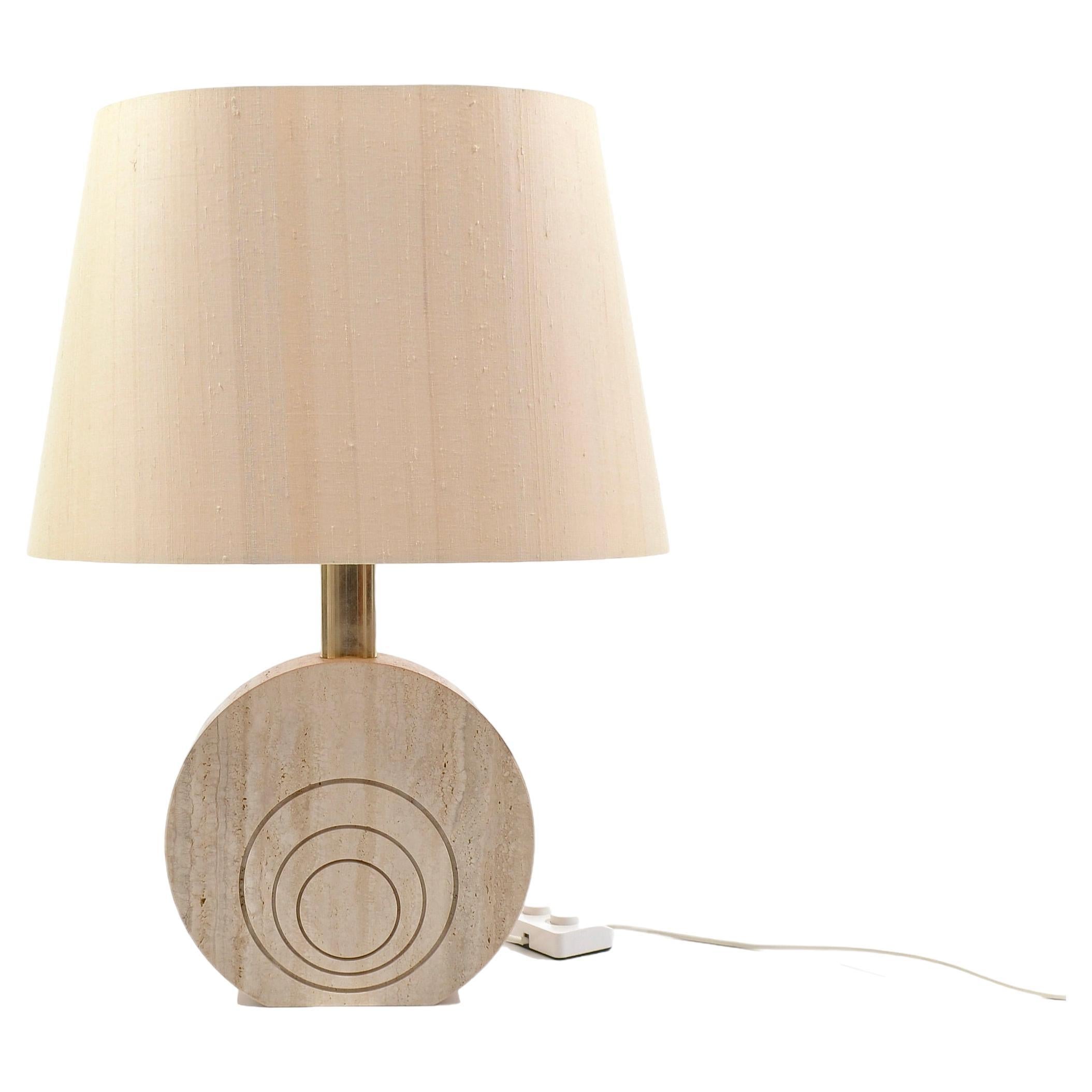 Travertine Table Lamp, Fratelli Mannelli, 1970's, Italy For Sale