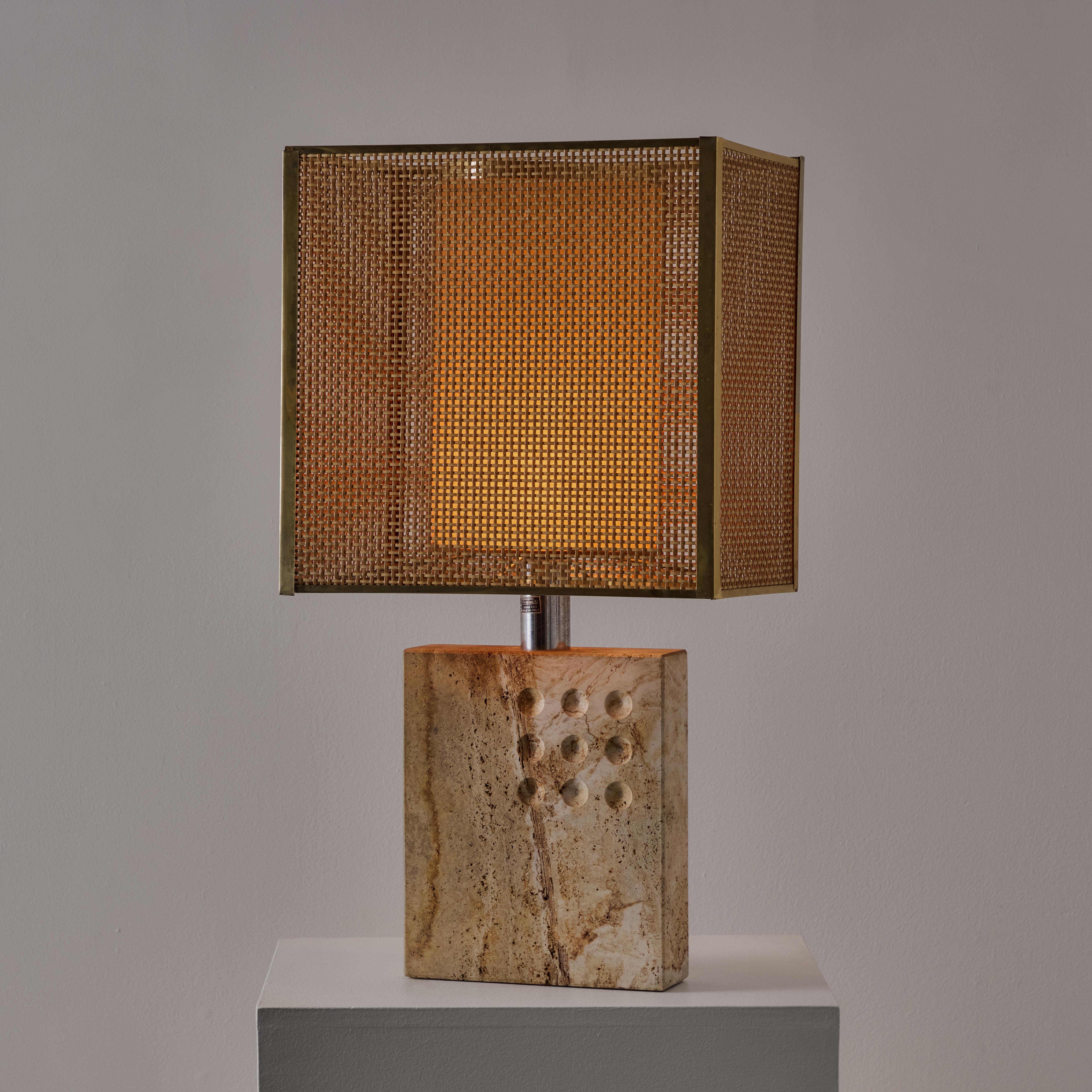 Travertine Table Lamp from Fratelli Mannelli for Signa For Sale 4