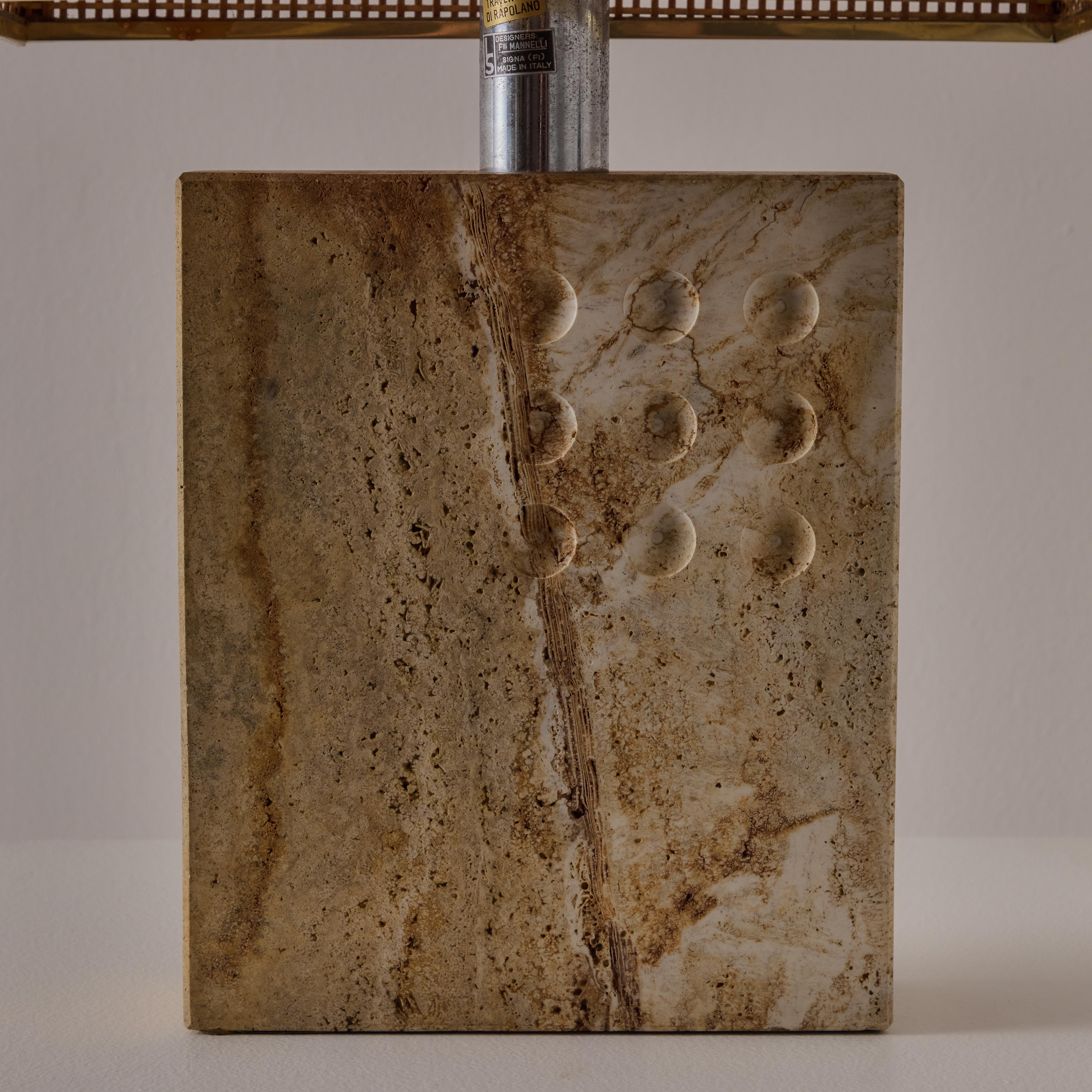 Travertine Table Lamp from Fratelli Mannelli for Signa For Sale 7