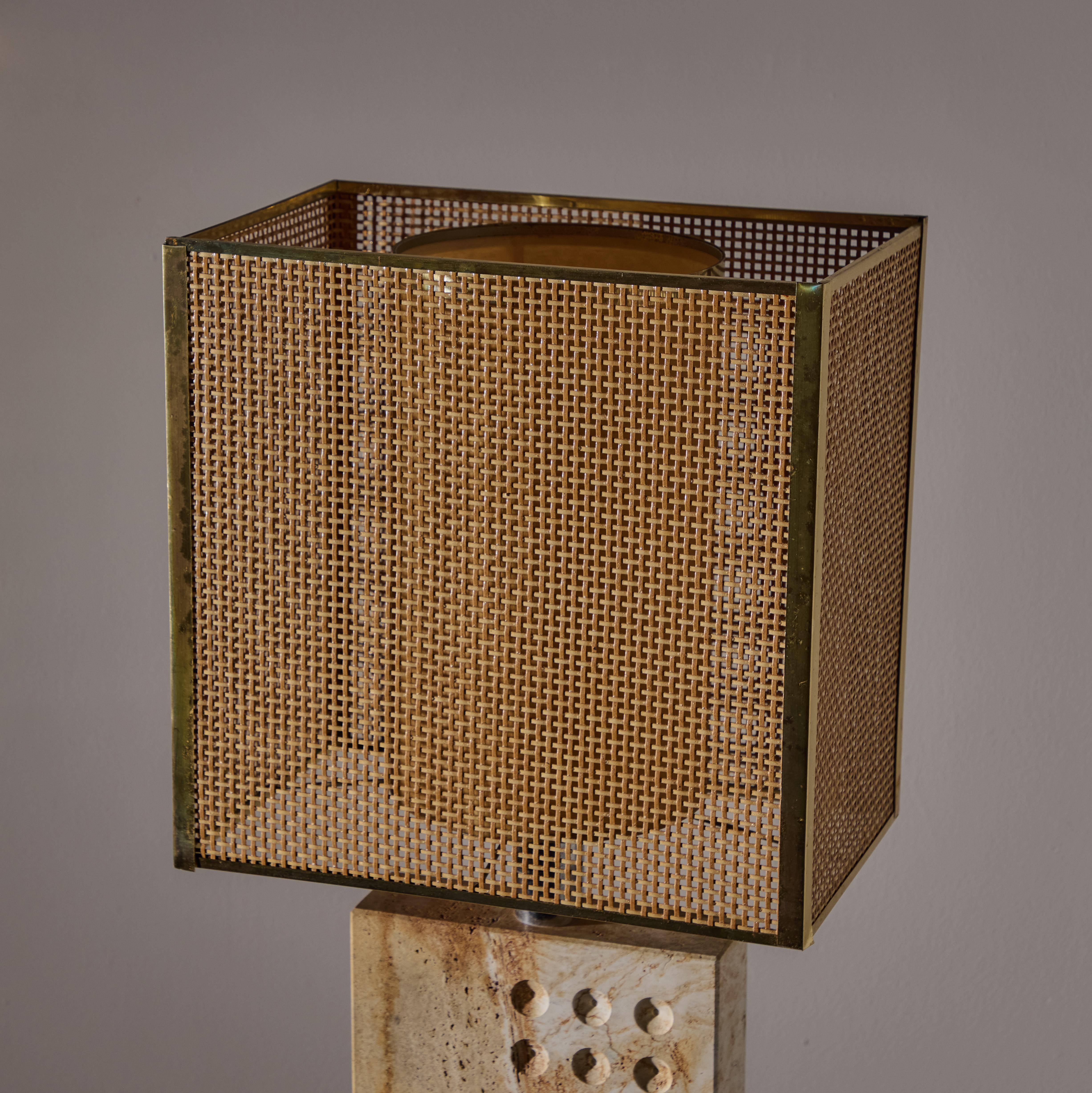 Travertine Table Lamp from Fratelli Mannelli for Signa For Sale 1