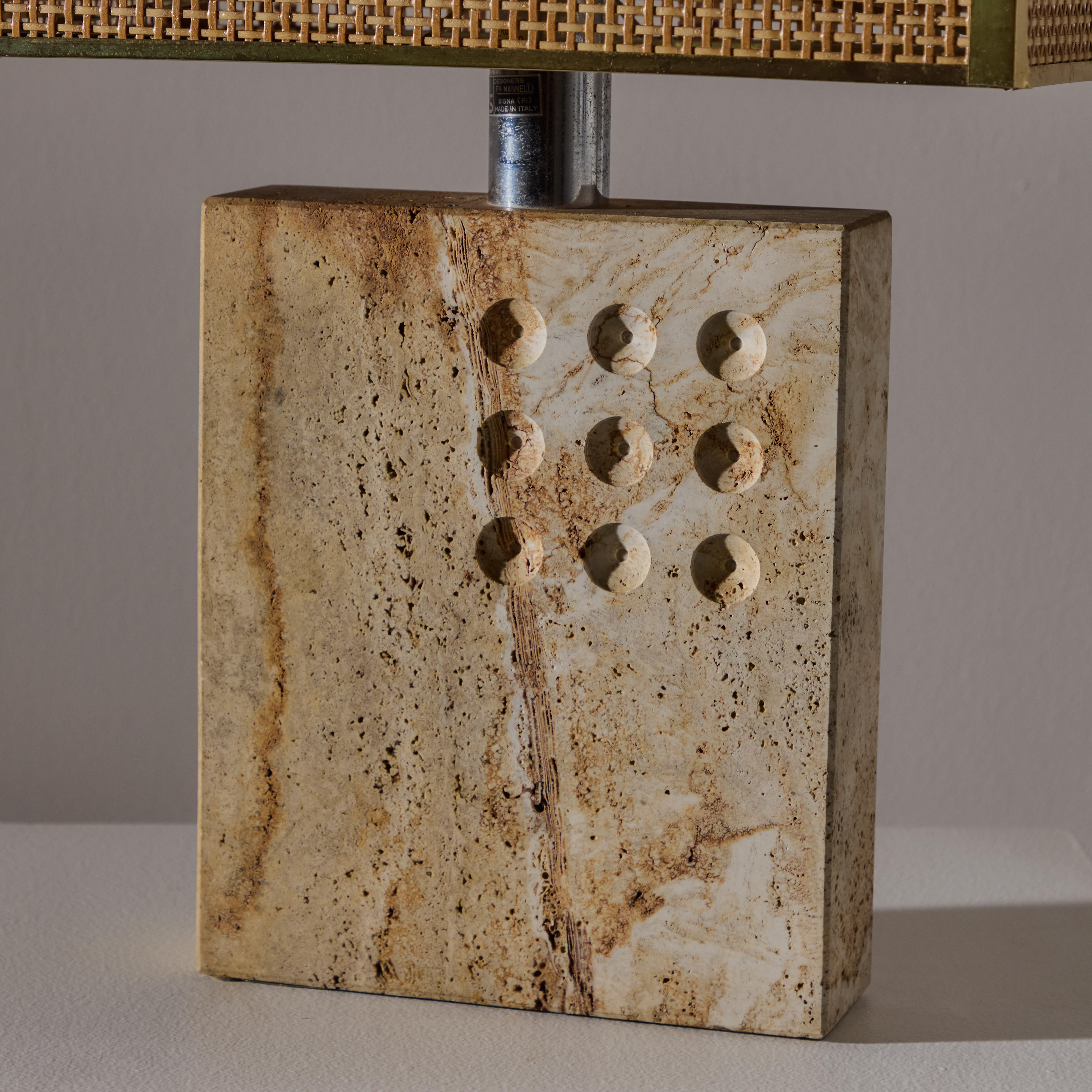 Travertine Table Lamp from Fratelli Mannelli for Signa For Sale 2