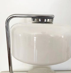 Travertine Table Lamp, Steel, Plexiglas, 1970, Design