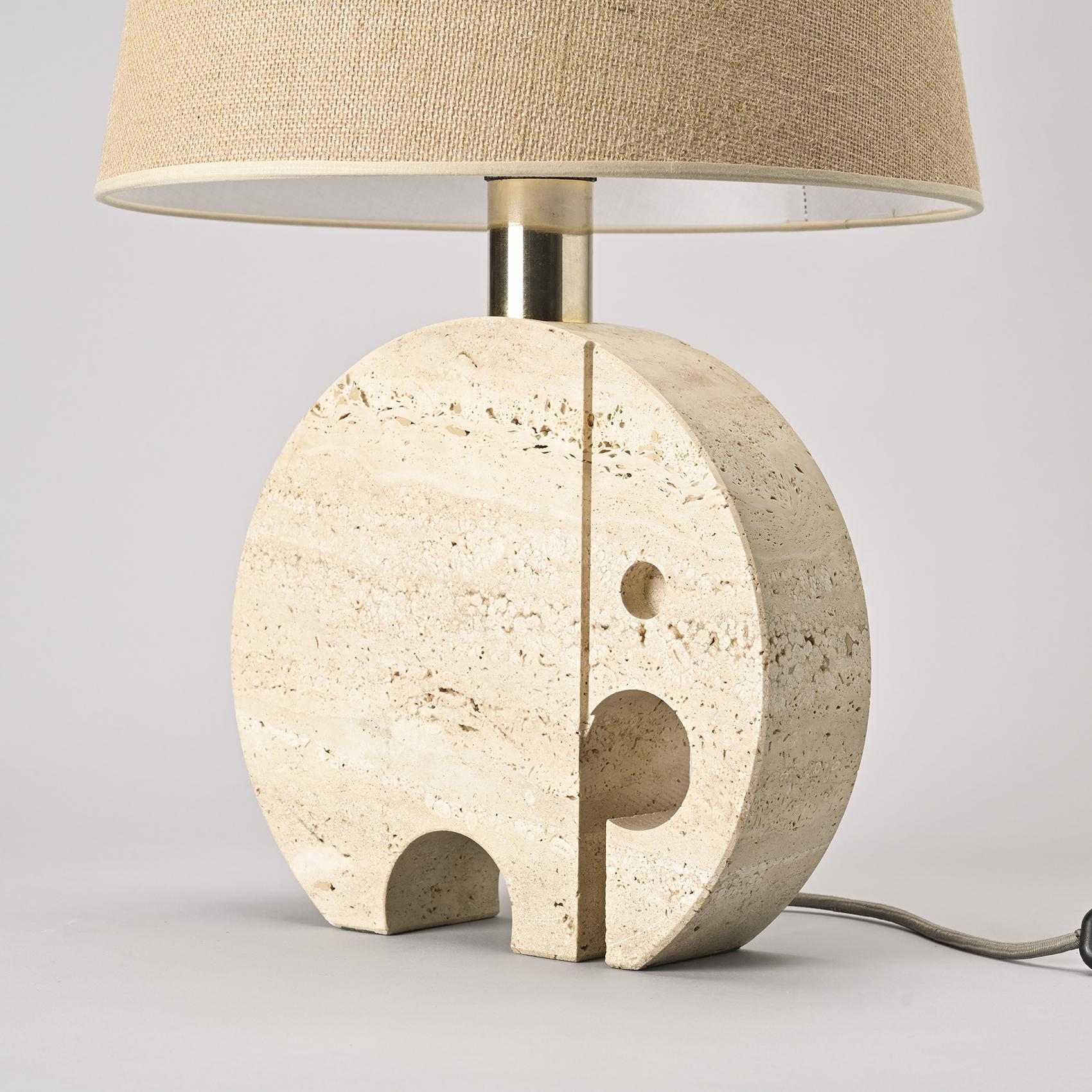 Travertine Table Lamps by Fratelli Manelli, circa 1970 4