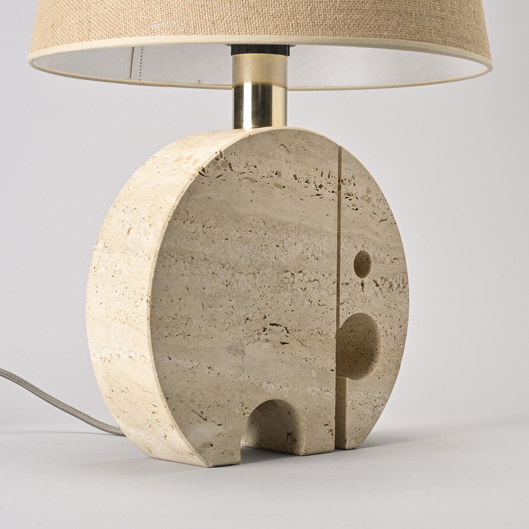 Travertine Table Lamps by Fratelli Manelli, circa 1970 5