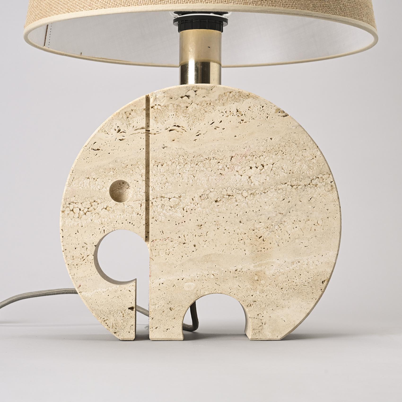 Travertine Table Lamps by Fratelli Manelli, circa 1970 6