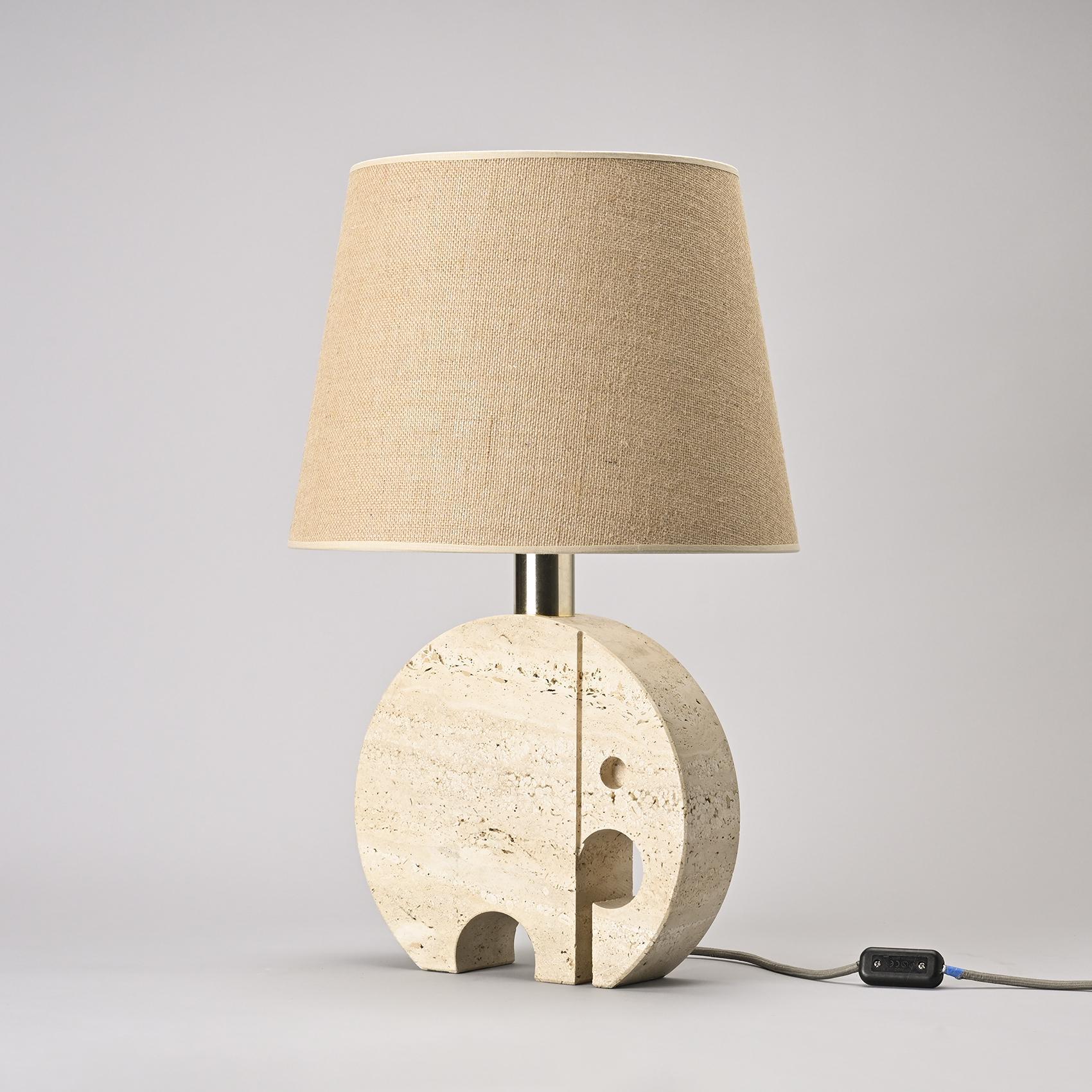 Travertine Table Lamps by Fratelli Manelli, circa 1970 2
