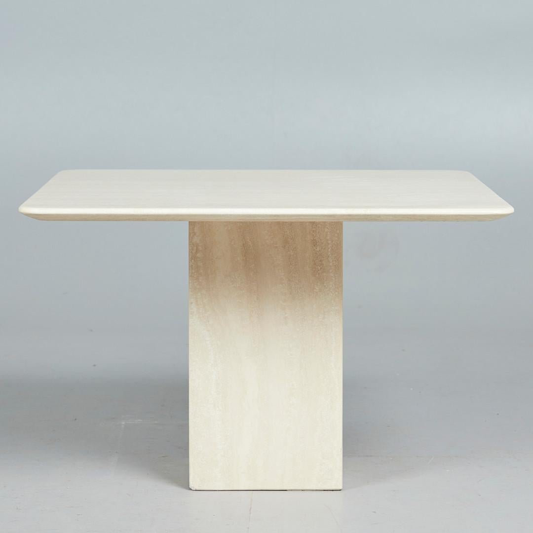 Travertine Table Side Table / Coffee Table, Travertine, 1970s, Italy In Good Condition For Sale In London, England