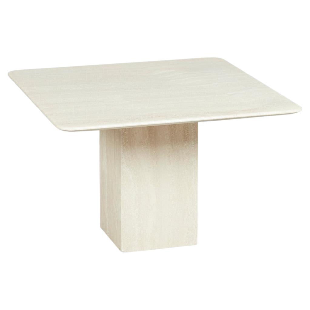Travertine Table Side Table / Coffee Table, Travertine, 1970s, Italy