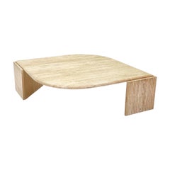 Travertine Teardrop Coffee Table