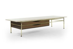 Travertine Top Coffee Table by Paul McCobb, 1950s