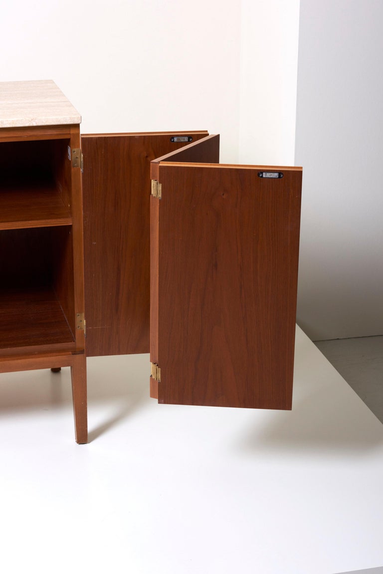 Travertine Top Paul Mccobb Credenza Or Sideboard 7306 For