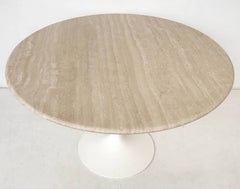 Travertine Top Tulip Table