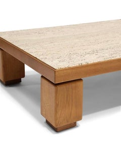 Travertine Topped Belgian Coffee Table