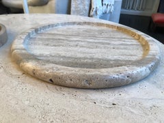 Plateau en travertin par Le Lampade