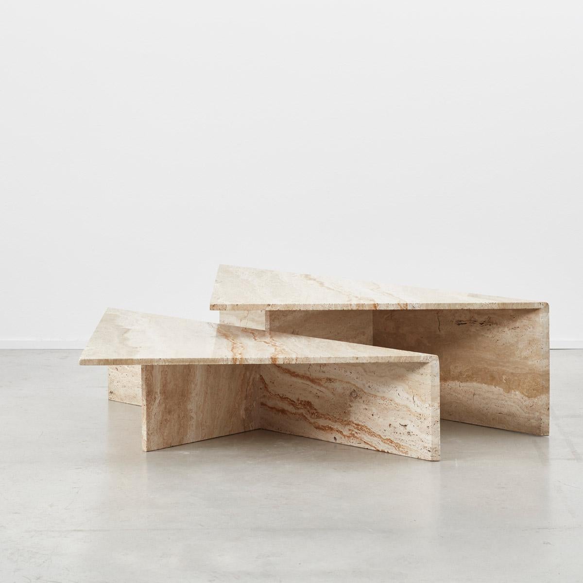 travertine coffee table