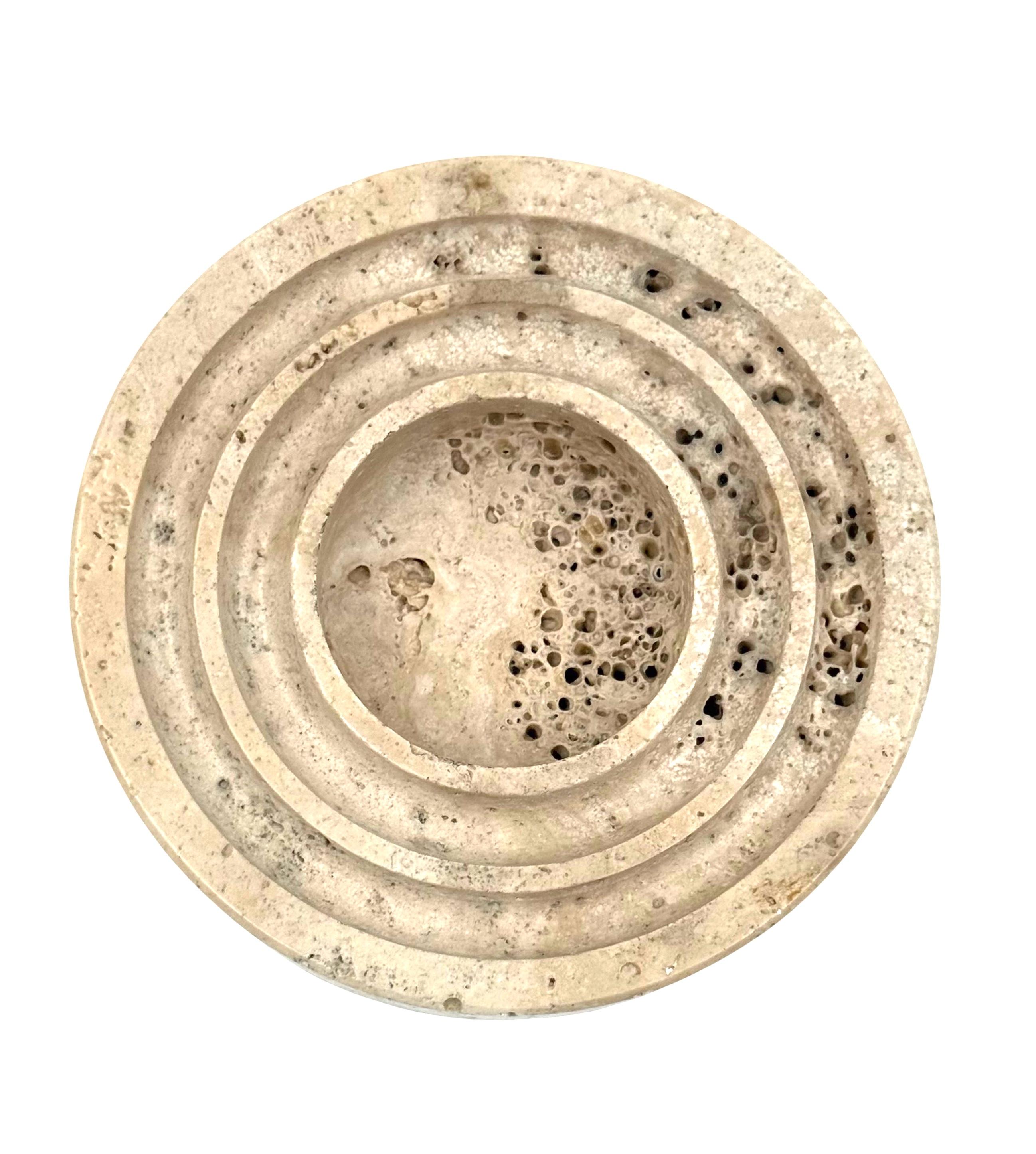 Travertine vide poche / ashtray, Cerri Nestore, Italy, 1970s in vendita 6