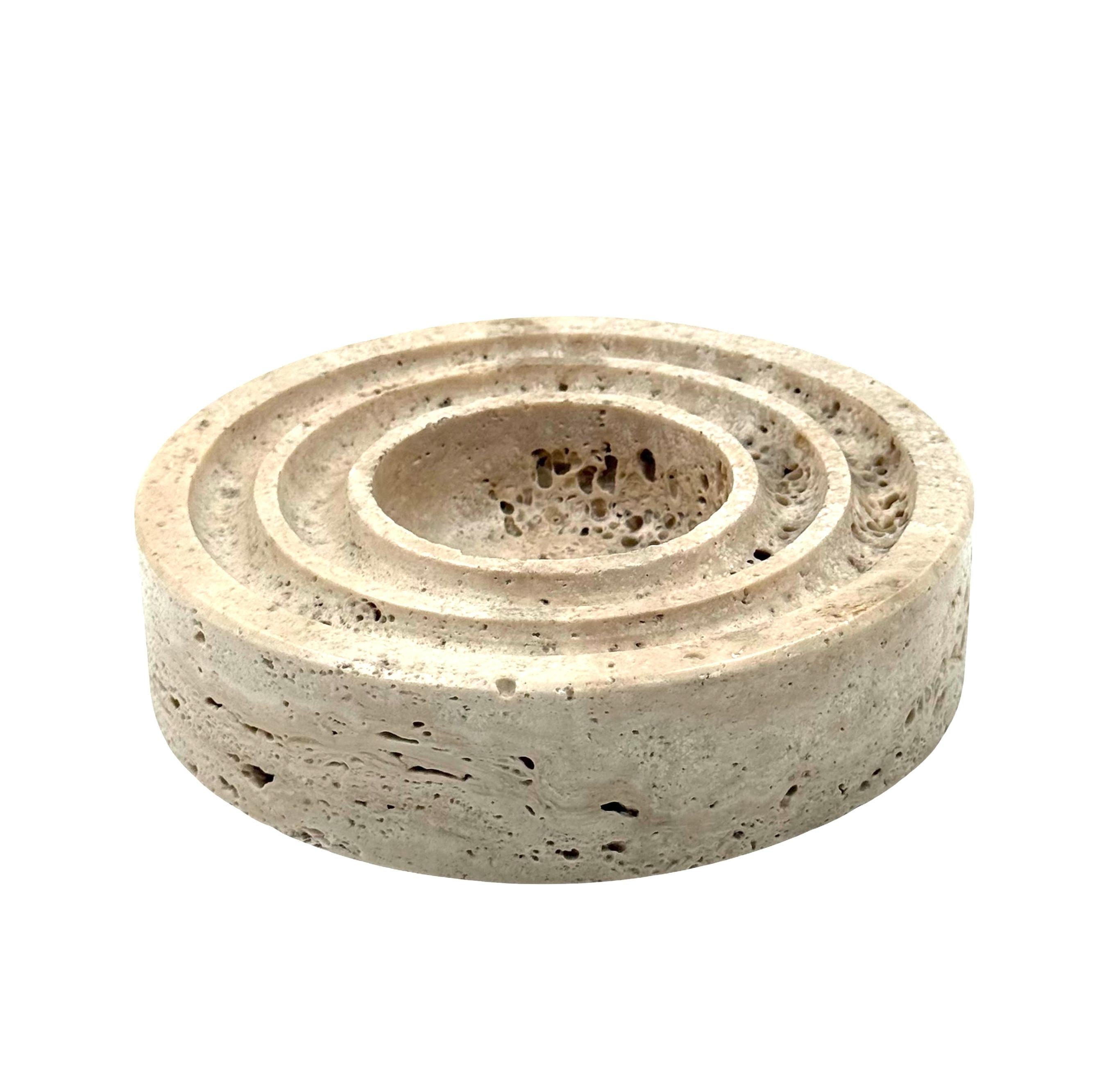 Travertine vide poche / ashtray, Cerri Nestore, Italy, 1970s in vendita 9