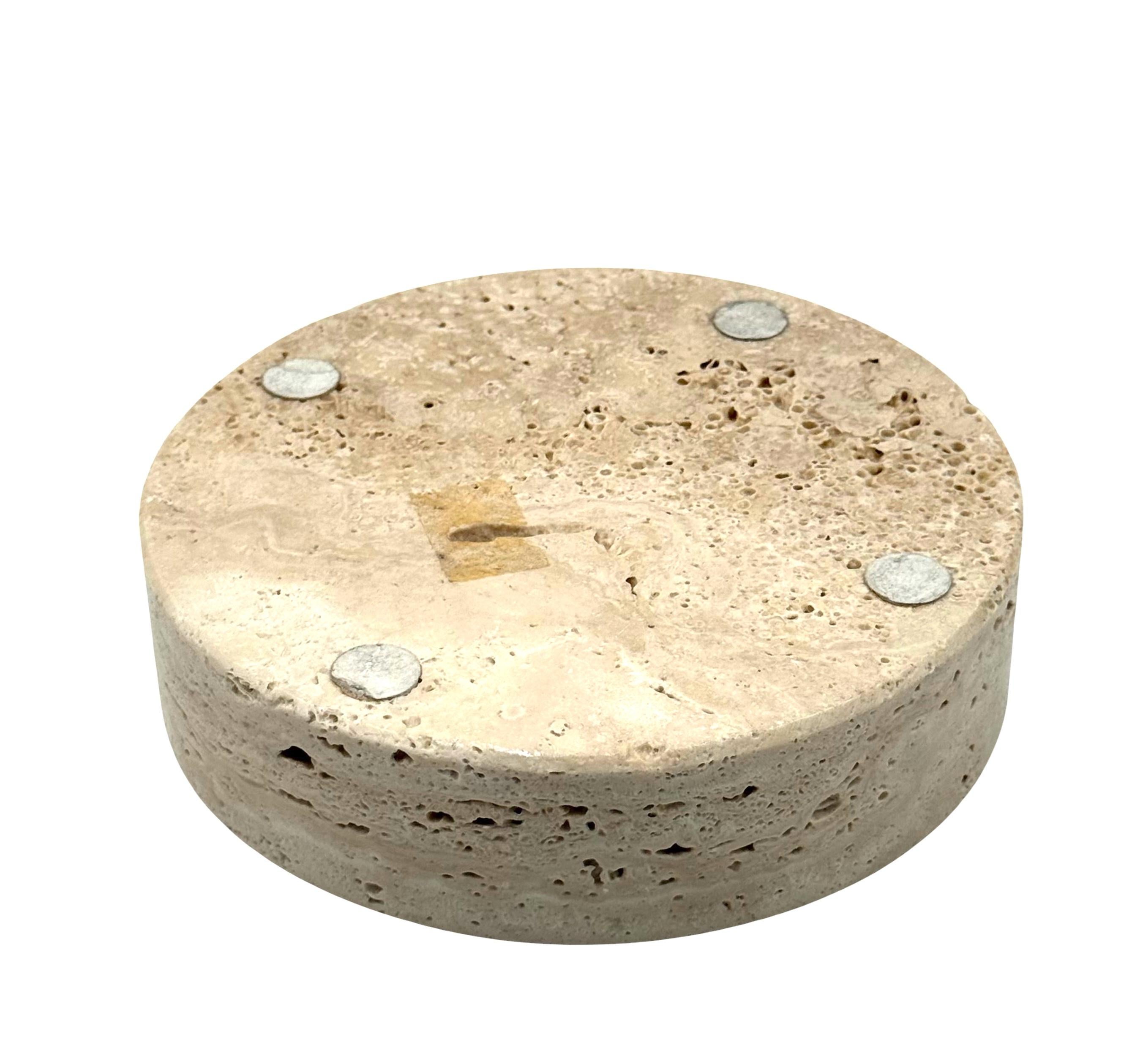 Travertine vide poche / ashtray, Cerri Nestore, Italy, 1970s in vendita 10