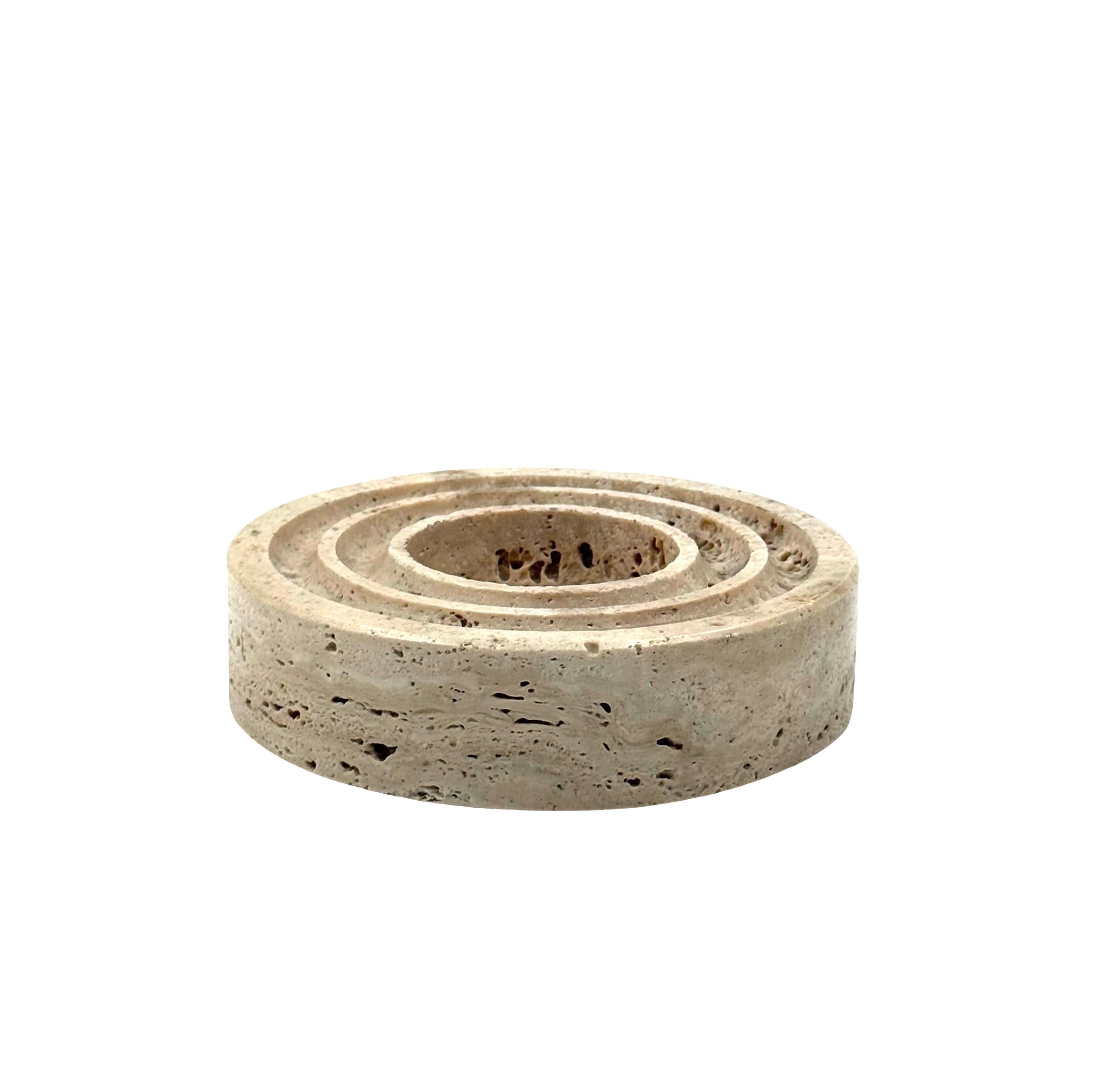 Travertine vide poche / ashtray, Cerri Nestore, Italy, 1970s in vendita 11