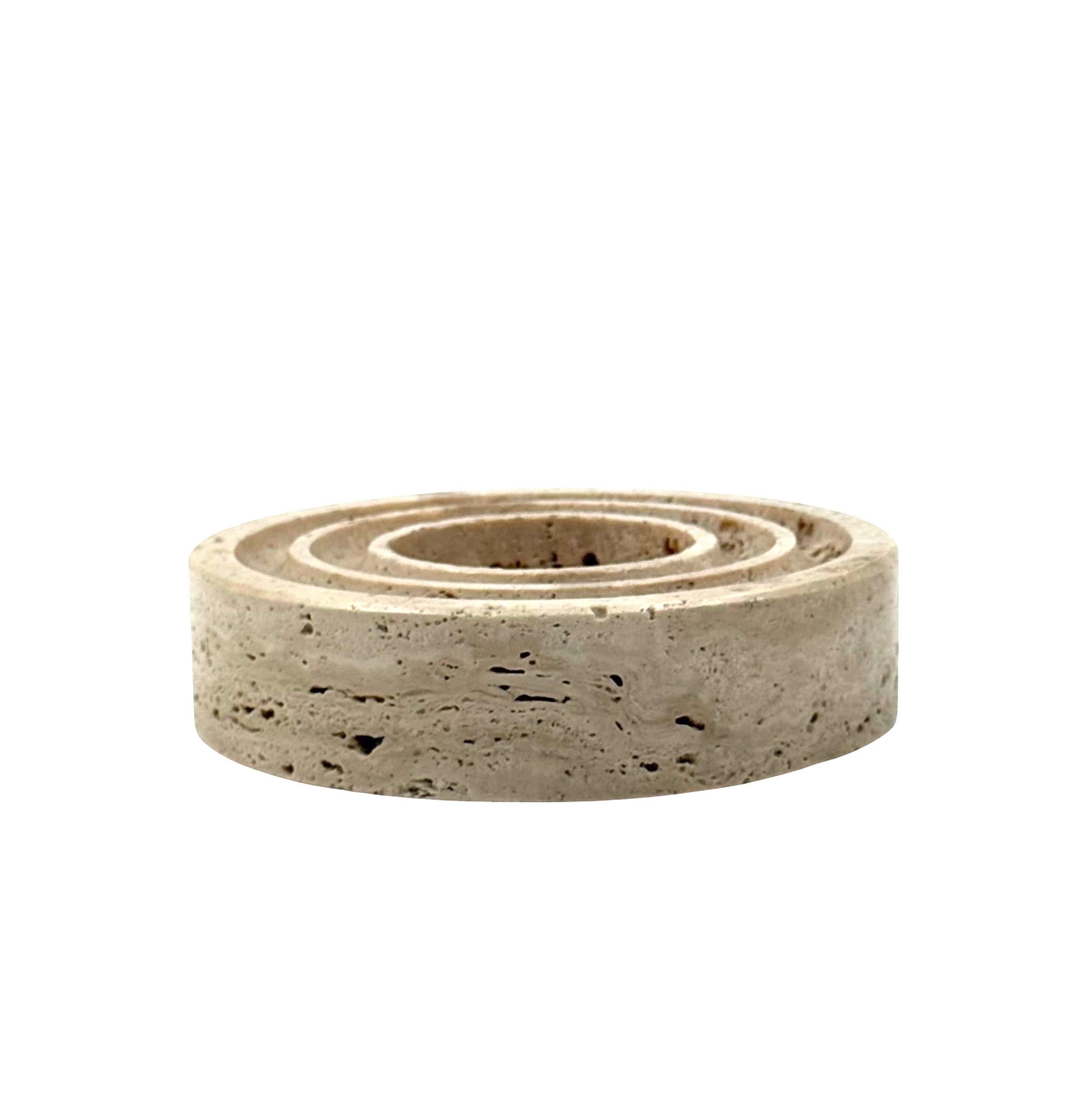 Travertine vide poche / ashtray, Cerri Nestore, Italy, 1970s in vendita 12