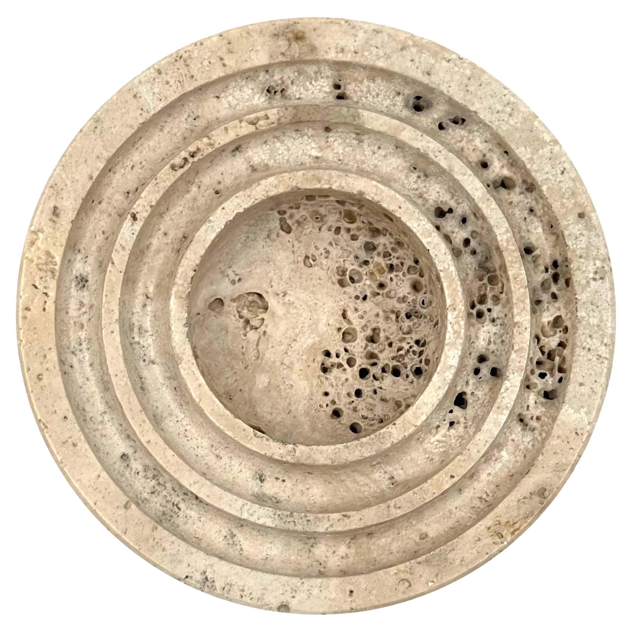 Travertine vide poche / ashtray, Cerri Nestore, Italy, 1970s in vendita