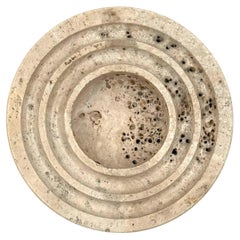 Travertine vide poche / ashtray, Cerri Nestore, Italy, 1970s
