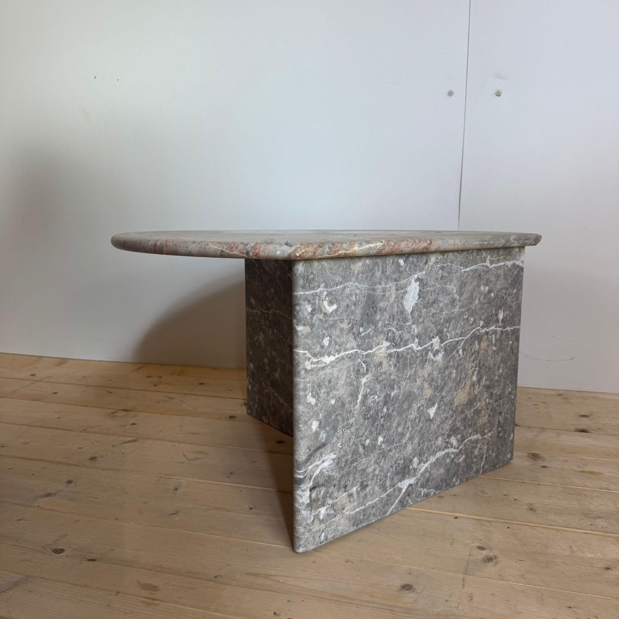 Mid-Century Modern Travertine vintage coffee table, Denmark 1960 For Sale