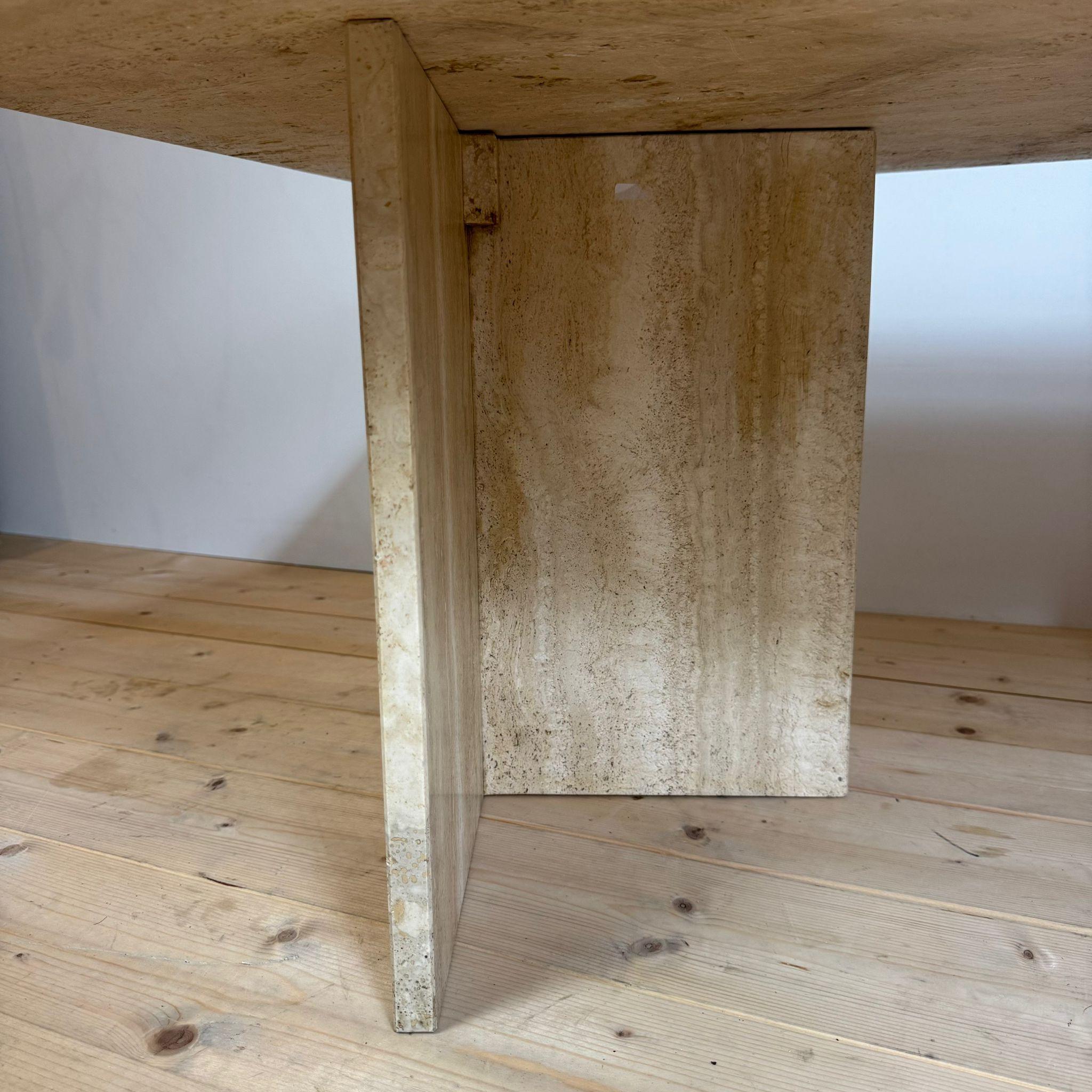Travertino Travertine vintage coffee table in vendita