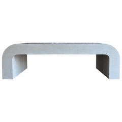 Travertine Waterfall Coffee Table, circa 1980
