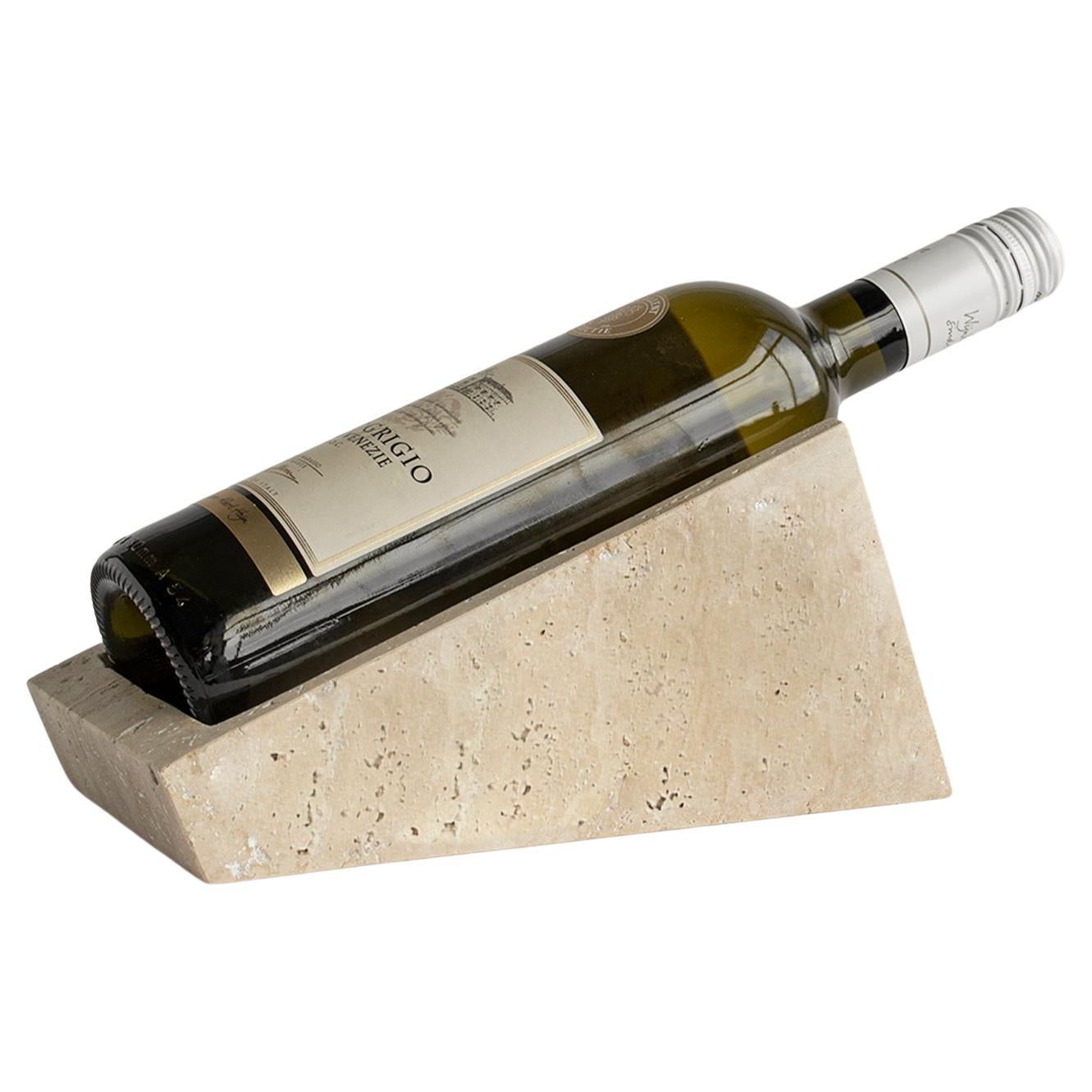 Travertine Wine Bottle Stand For Sale