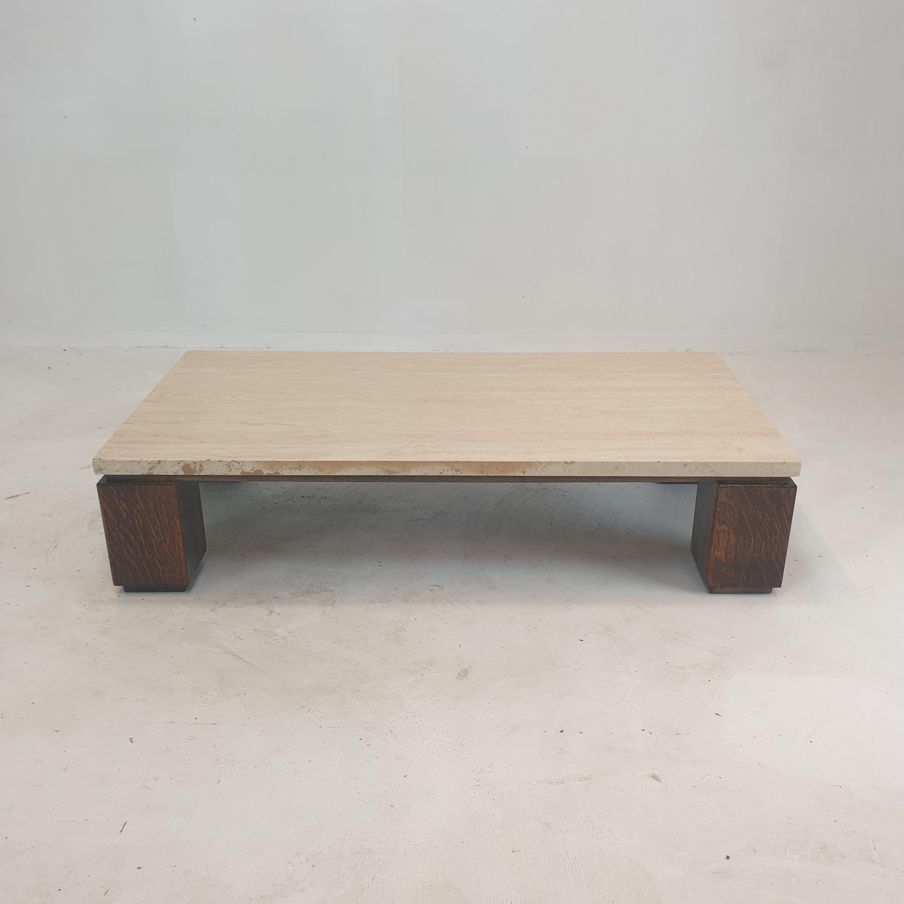 Very nice coffee table from the 70's.
Fabricated in Italy.

The beautiful travertine plate with the Wengé frame makes a stunning combination.

We work with professional packers and shippers, we can ship worldwide in 5 to 10 days.