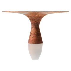 Travertino Rosso Refined Contemporary Marble Dining Table 130/75