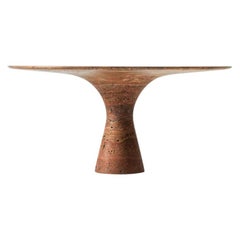 Travertino Rosso Refined Contemporary Marble Dining Table 130/75
