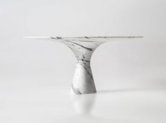 Travertino Rosso Refined Contemporary Marble Round Table M/R 180