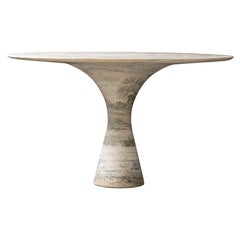 Travertino Silver Refined Contemporary Marble Dining Table 250/75