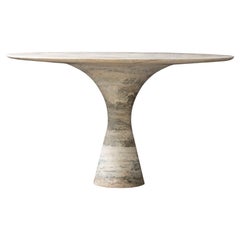Table ronde contemporaine en marbre Travertino Silver Refined M/R 160 Table ronde contemporaine en marbre Travertino Silver Refined M/R 160