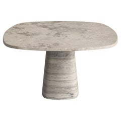 Travertino Silver Wedge Dining Table by Serafini
