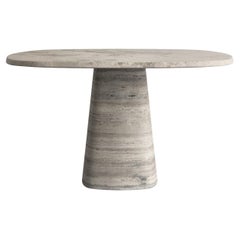 Travertino Silver Wedge Table by Marmi Serafini