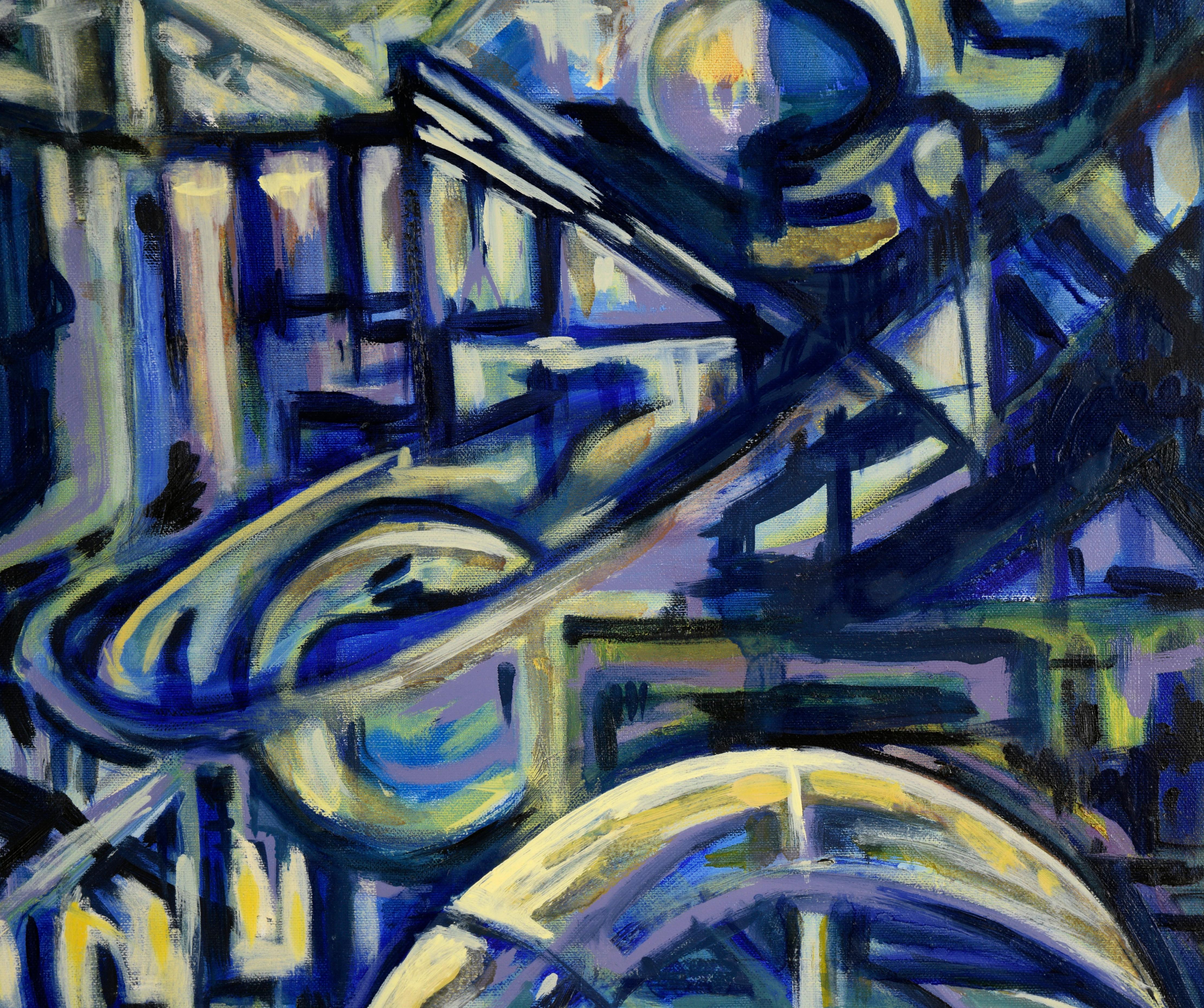 „Visions of the Metropolis #1“ Kugeln in Downtown Original Öl auf Leinwand 1996

Original-Ölgemälde des Bay Area Künstlers Travis Flack (Amerikaner, 20. Jahrhundert) aus der Serie 