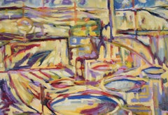 „Visions of the Metropolis #6“ – Original Ölgemälde auf Leinwand, 1996